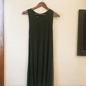 Army green t-shirt dress